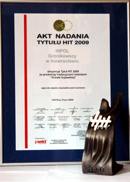 Akt nadania tytuu HIT 2009