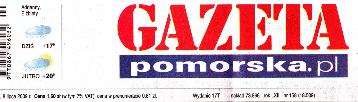 Gazeta Pomorska - nagłówek